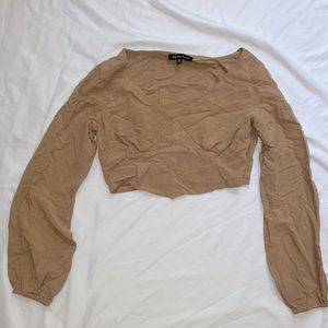 Kendall and Kylie Beige crop top